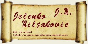 Jelenko Miljaković vizit kartica
